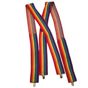 Vintage Honcho Suspenders Rainbow Mork & Mindy Pride